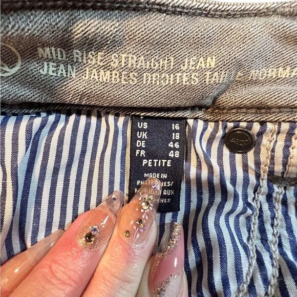 Lands End grey washed jeans - Picture 4 of 7